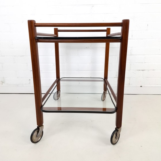 Image 1 of Carrello da tè vintage Coja in teak e vetro, anni '50/'60