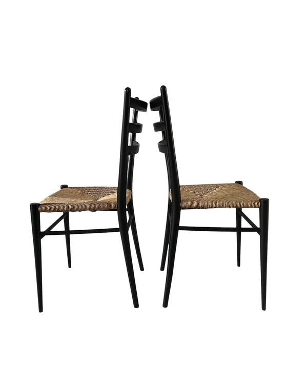 Image 1 of 2 sedie italiane vintage anni Cinquanta in stile Gio Ponti