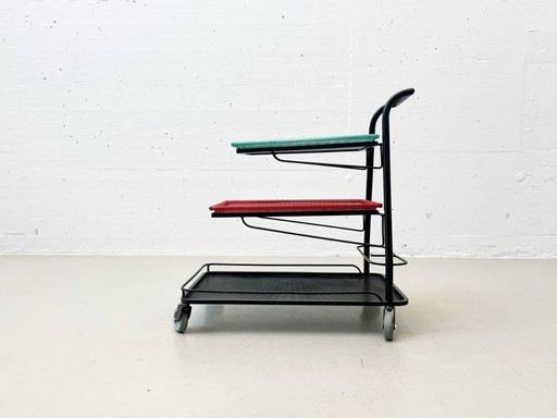 Carrito de servicio Demon de Mathieu Matégot, Francia, década de 1952