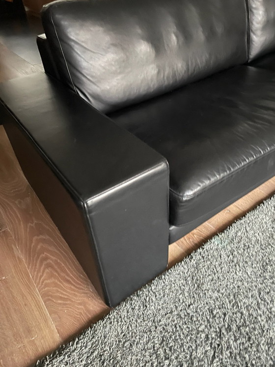 Rolf Benz EGO 4-seater Sofa black leather (photo 5 of 8)