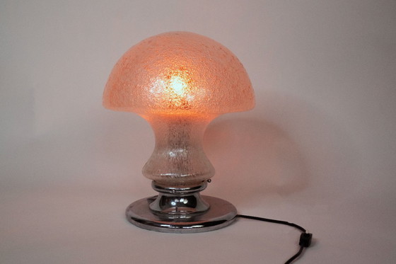 Image 1 of Vintage paddestoel lamp van glas