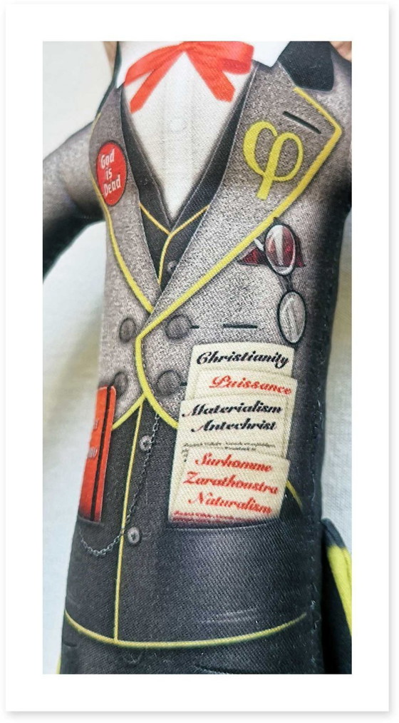 Image 1 of Sculpture philosophique de Friedrich Nietzsche | Poupée d'art design | Objet de décoration intellectuelle