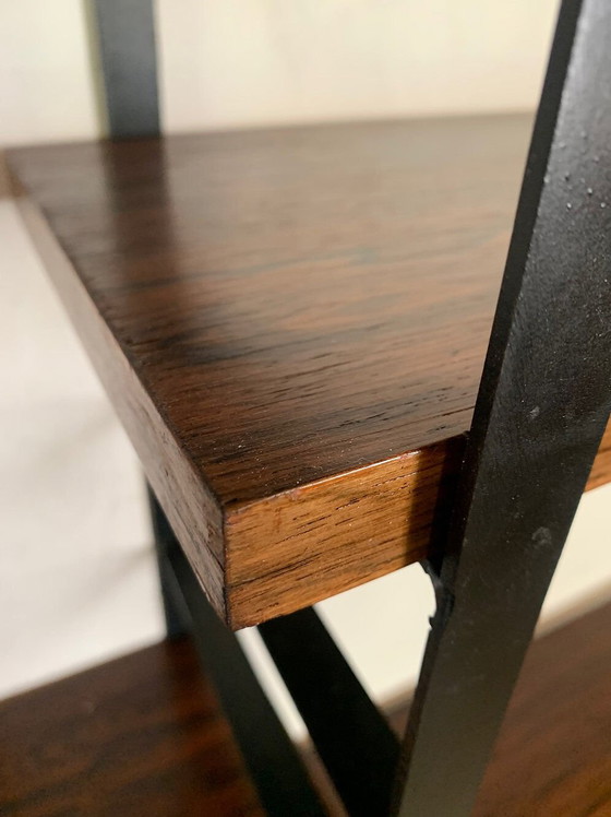 Vintage wandplanken van Rio palissanderhout – Wandrek, Wood, Metal (photo 8 of 12)