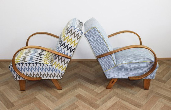 Image 1 of 2x Fauteuils "Color Duo" van Jindrich Halabala