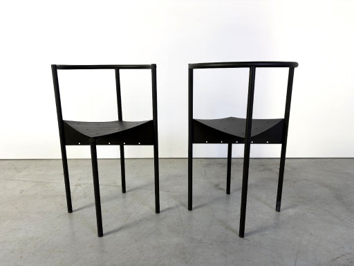 Pair of wendy Wright chairs by Philippe Starck, 1986