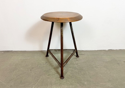 Grey Industrial Workshop Stool, 1960s