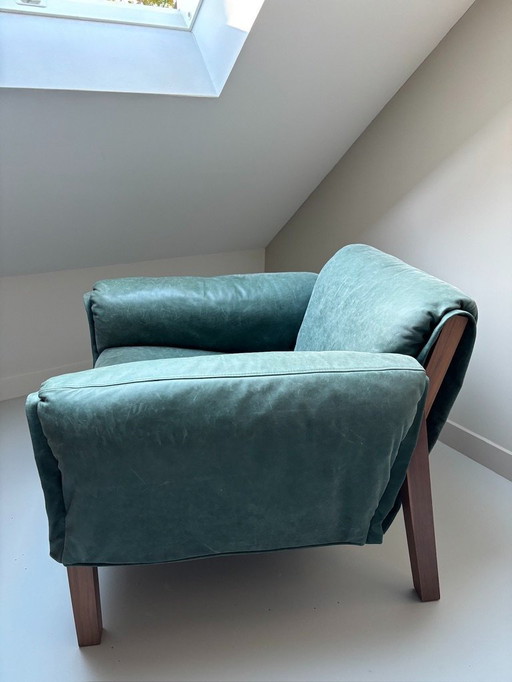 Piet Boon Kent Armchair, green leather
