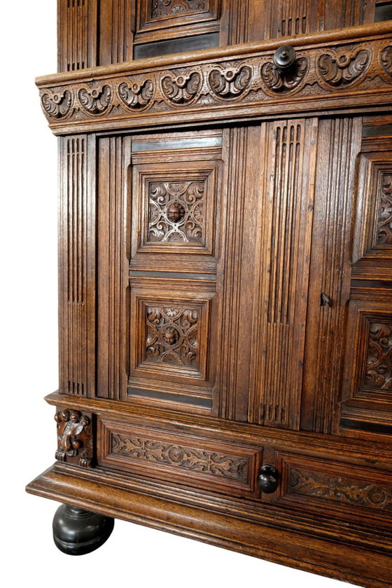 Image 1 of Fino armario Pilaster holandés del siglo XVII