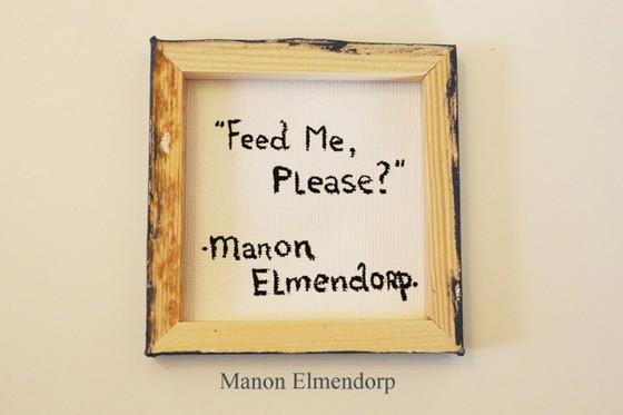 Image 1 of Unique Hand-painted Painting Cat, Signed