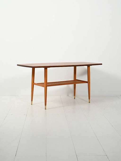 Coffee table in teak with boat shape