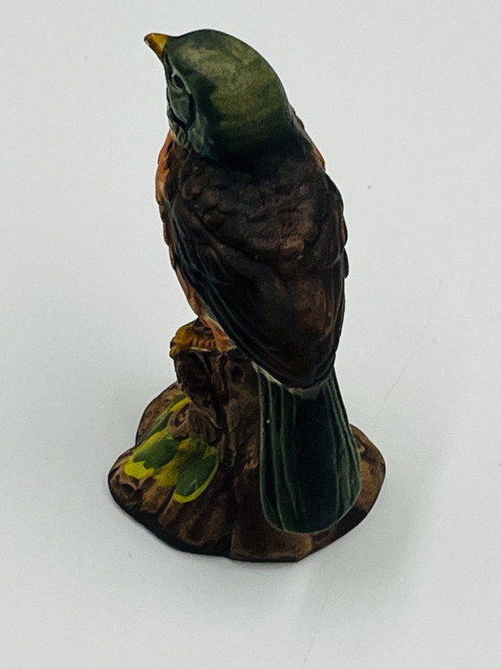 Figura de Petirrojo Americano en Porcelana Bizcocho, Objetos decorativos, Cerámica, Verde (foto 4 de 8)