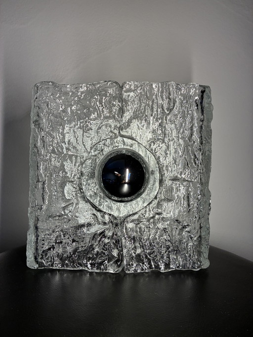 Lampada da parete o da soffitto in vetro smerigliato, anni '70, Kaiser