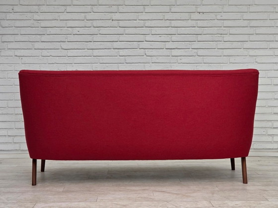 Image 1 of Sofá de dos plazas, diseño danés de Ch. F. Brodersen, década de 1960, retapizado.