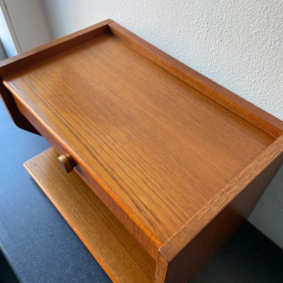 Image 1 of Vintage floating hallway cabinet/nightstand with drawer