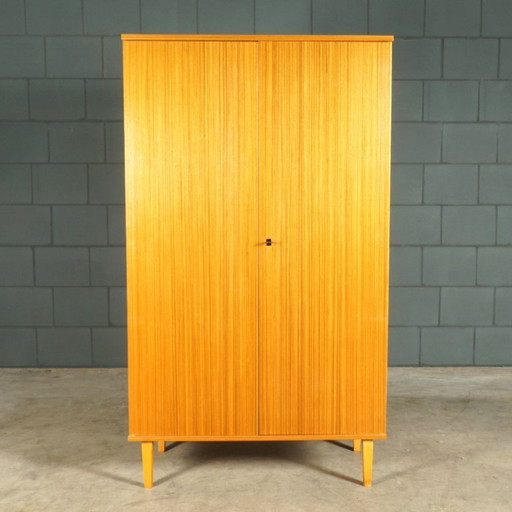 Vintage two-door closet - walnut - 1960s