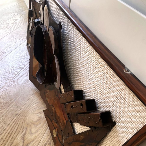 Image 1 of Henrik Horst Jaren 70 Brutalistische Metalen Wandsculptuur