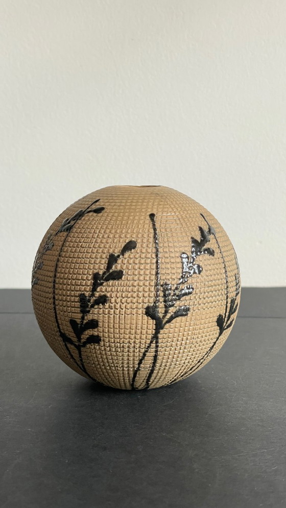 Image 1 of Vintage Japanese-inspired handcrafted stoneware vase