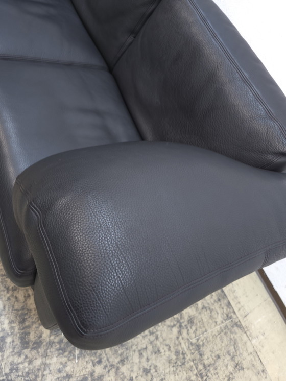 Image 1 of Canapé design deux places anthracite De Sede ds 17 en cuir, canapé de salon wk