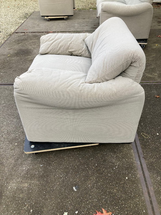 Image 1 of Set unico Maralunga originale di Vico Magistretti per Cassina, 1985