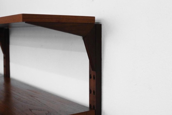 1/6 Poul Cadovius Royal System Cabinet Shelf Teak 1960s, Shelving unit, Metal, Wood, Brown, Vintage (photo 11 of 20)