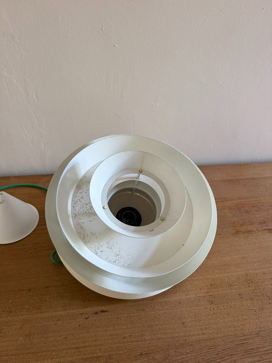 Vintage Carl Thore Trava pendant - Swedish design lamp - Granhaga, Pendant lamps, Aluminium, White (photo 11 of 13)