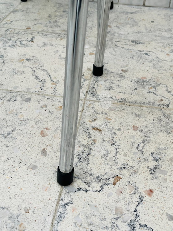 Image 1 of Set di 4 sgabelli vintage in Formica grigio cromato