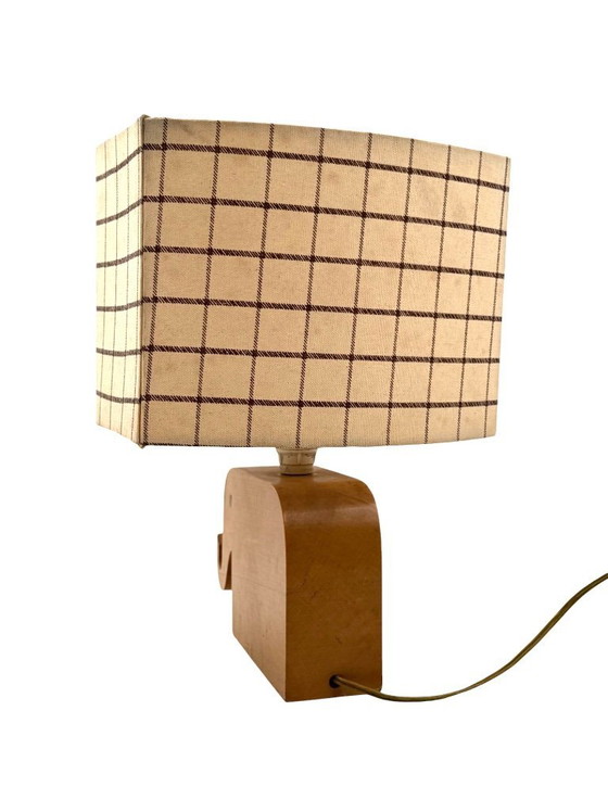 Image 1 of Mid century Modern wood elephant table lamp, Italy circa 1960s