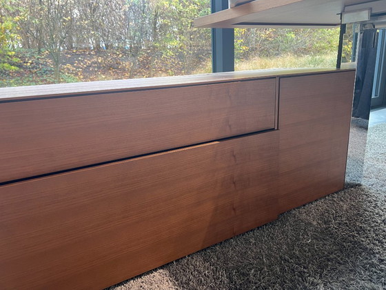 Image 1 of Walter Knoll directiebureau + sideboard – 250×100 – hoogte verstelbaar – hangmappensysteem – topstaat