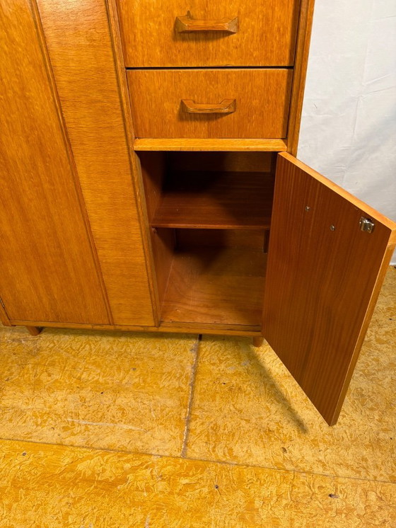 Image 1 of Mid-Century Retro Vintage Oak Compactum Gentleman’s Wardrobe by G Plan E. Gomme c.1950–1960   Gold Stamp • Space-Saving Design •