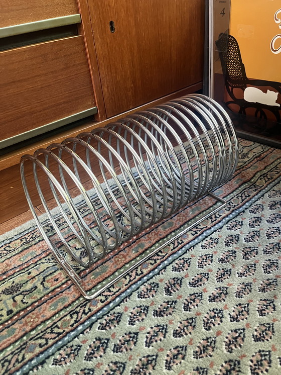 Image 1 of Porta LP/revistas cromado