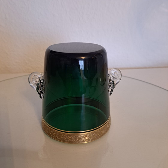 Set secchiello per il ghiaccio Theresienthal Concord Mintonborde verde smeraldo con bordo in vero oro 24 (photo 9 of 12)