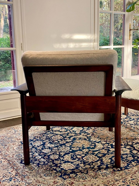 Image 1 of Fauteuil & Ottoman Hans Olsen – Vatne Møbler (Danemark, 1960s) Palissandre