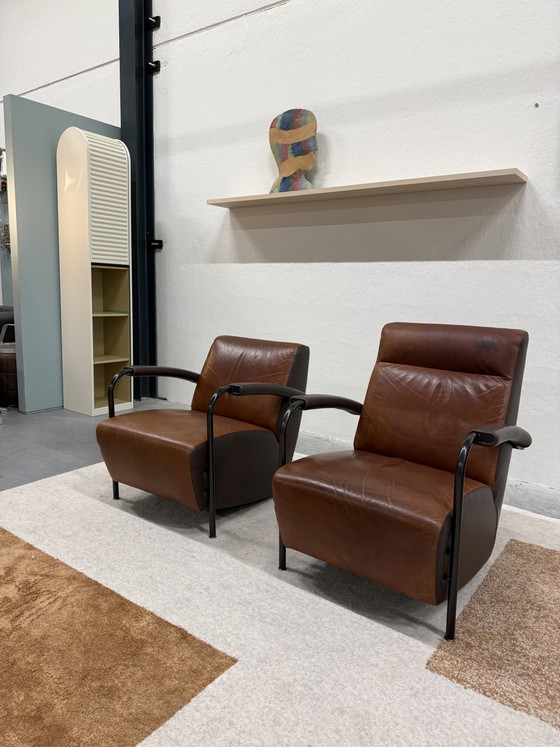 Leolux Scylla Poltrona alta Pelle marrone – Poltrone, Leather (photo 5 of 7)