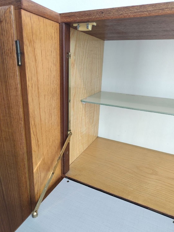 Mid-century Deens dressoir/buffetkast – Glas, Metaal (photo 8 of 15)
