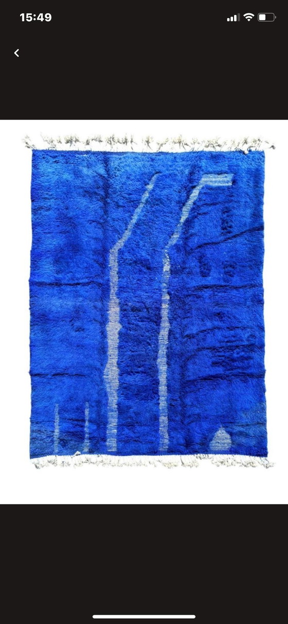 Tappeto Marocchino Berbero Blu In Lana – Tappeti, Wool (photo 2 of 6)