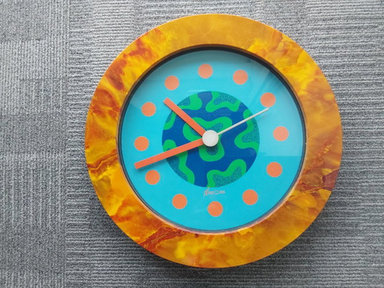 Memphis Gruppe Uhr Neos George Sowden Miami Sottsass Mailand Design Wanduhr – Memphis Milano, Uhren, Plastic (photo 2 of 5)