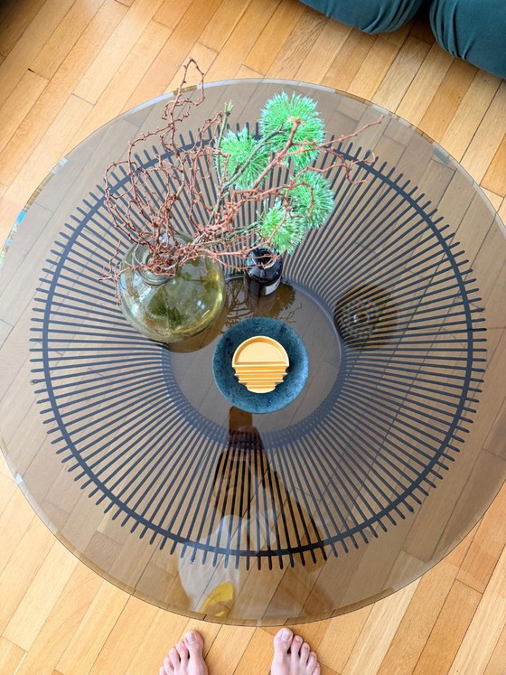 Table basse Platner Ø 92 cm Bronze Métallisé – Knoll, Tables basses, Glass, Metal (photo 6 of 7)