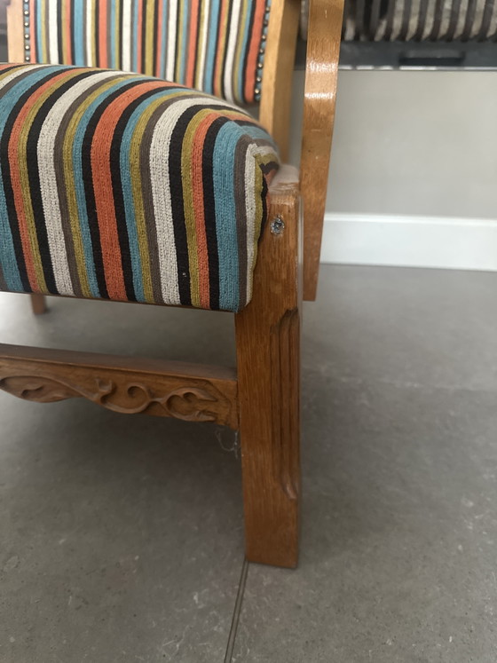 Set unico di poltrone brutaliste in rovere (stile di design danese) – Elementi d'arredo di carattere che (photo 5 of 5)