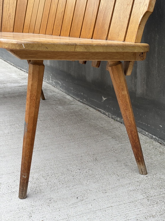 Image 1 of Divano angolare brutalista in rovere – design europeo anni '60/'70