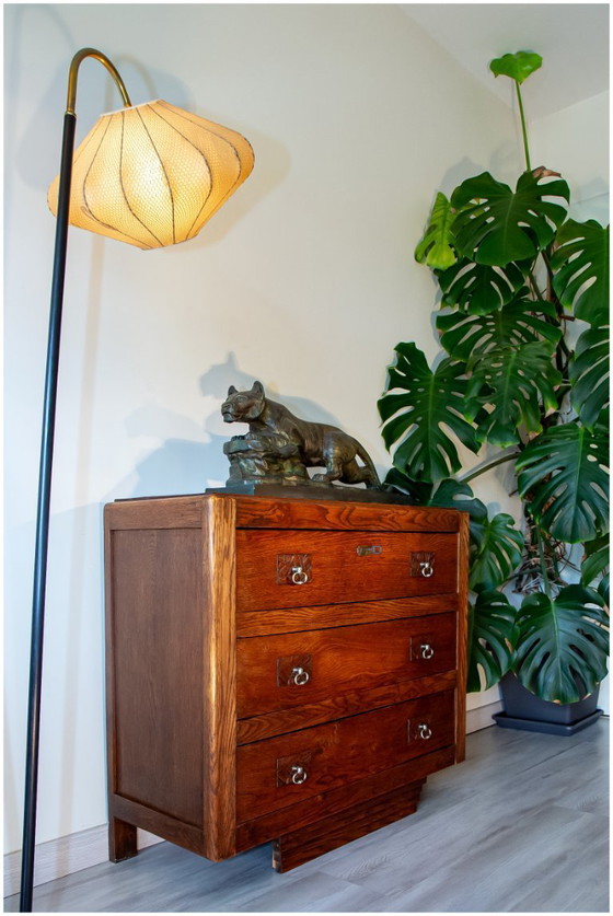 Image 1 of Commode année 50 Art Déco, chêne 