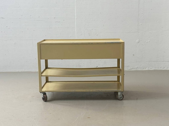 Image 1 of Industrial metal trolley/rolling chest, 1970s
