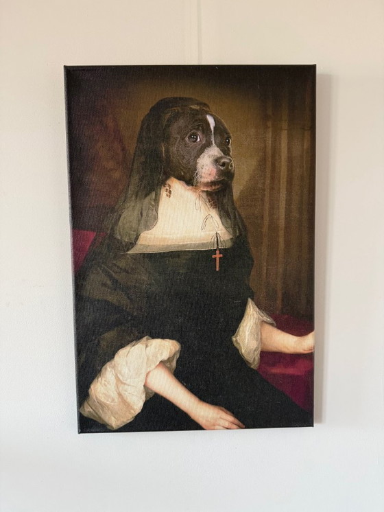 Image 1 of 8 retratos de perros en lienzo