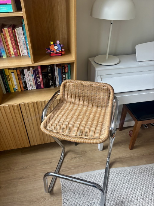 Tabouret de Bar Rohé Noordwolde Vintage 1970 – barkrukken, Metal, Rattan (photo 2 of 12)