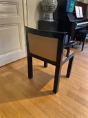Chaises de salle à manger e4 en bois laqué noir, design Herman Zeekaf