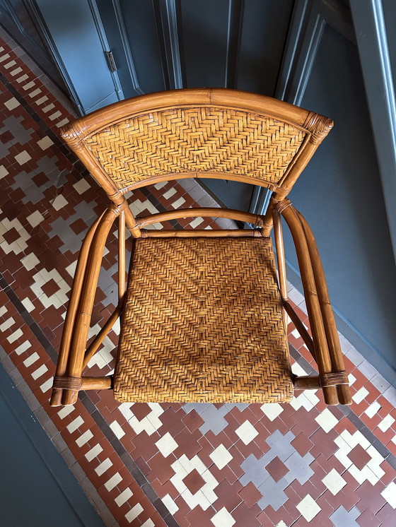 Image 1 of Vintage Rotan en bamboe stoel 1970’s