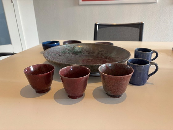 Image 1 of Plate, vase, cups, bowls by Frans Slot (1964)