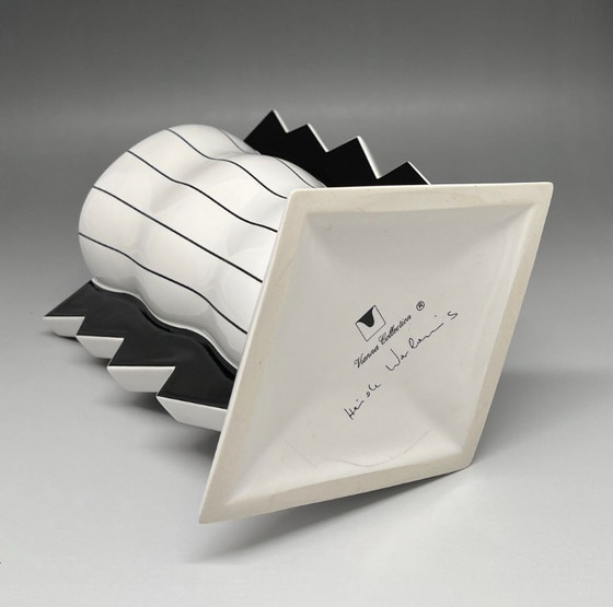 Image 1 of Heide Warlamis Postmoderne Keramik Vase Vienna Collection 1980 1990 Memphis Style