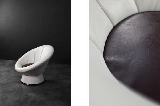 Image 1 of Vintage Italiaanse moderne draaibare bloemenstoel uit het midden van de vorige eeuw, jaren 70