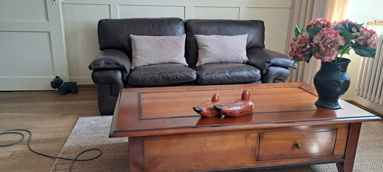 Image 1 of Klassieke Roche Bobois 3-zitsbank van hoogwaardig leer