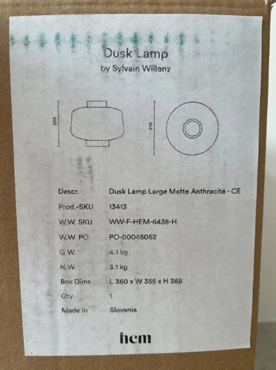 Image 1 of Hem Dusk große Lampe
